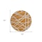 Homeroots 8' Copper And Beige Round Geometric Washable Indoor Outdoor Area Rug 600434 - alternate 4