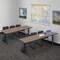 Regency Cain T-Base Training Seminar Table W/ 3 Zeng Stack Chairs, 84 in W, 24 in L, Noble Oak MTRCT8424NO44BK - alternate 7