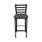Holland Bar Stool Co 30" Stationary Bar Stool, Black Wrinkle, Canter Storm Seat 40030BW004 - alternate 5