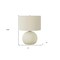 Homeroots 18" Cream Ceramic Round Table Lamp With Cream Drum Shade 545816 - alternate 6