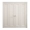 Sartodoors Sliding Closet Double Bi-fold Doors 96 x 84 inches, Ego 5006 Painted White Oak, Sturdy Tracks Mold EGO5006DBF-PWO-96x84 (4* 24x84) - alternate 1