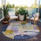 Homeroots 8' Plum Purple And Copper Round Abstract Washable Indoor Outdoor Area Rug 604380 - alternate 5