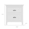 Homeroots 22" Solid Wood Two Drawer Nightstand 518913 - alternate 3
