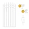 Nuvo Iron 33-in W x 56-in H Glossy Wht Tiger Eye Gate Arched - 36-in W Openings SC Hardware W/Dbl Side Handle ITGA3356GW - alternate 6