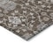 Homeroots 8' Chocolate Beige And Gray Round Floral Washable Indoor Outdoor Area Rug 605421 - alternate 7