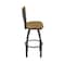 Holland Bar Stool Co Eleanor 30in Swivel Bar Stool with Pewter Finish, Medium Back and Canter Saddle Seat 880 - alternate 6
