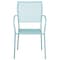 Flash Furniture 5PK Sky Blue Steel Patio Arm Chair w/ Square Back 5-CO-2-SKY-GG - alternate 6