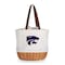 Picnic Time Family Of Brands NCAA Kansas State Wildcats Coronado Canvas and Willow Basket Tote - Picnic Bag 203-00-187-254-0 - alternate 1