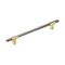Amerock Urbanite 7-9/16 in 192 mm Center-to-Center Brushed Gold/Black Chrome Cabinet Pull BP778192BGLBCR - alternate 1