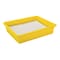 Storex Flat Storage Tray, Yellow, 5PK 62519U05C - alternate 3