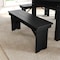 Flash Furniture HERCULES 40in x 12in Black Wash Antique Solid Pine Farmhouse Folding Bench w/Foldable Locking Legs XA-B-40X12-BW-GG - alternate 6
