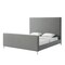 Homeroots Gray Solid Wood Queen Upholstered Linen Bed 544778 - alternate 9