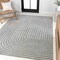 Jonathan Y Odense High-Low Minimalist Angle Geometric Gray/Ivory 3 ft. x 5 ft. Indoor/Outdoor Area Rug SCN101B-3 - alternate 6