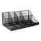 Mind Reader Network 11-Compartment Coffee Cup and Condiment Countertop Organizer, 9.5 x 17.88 x 6.63, Black COMORGMESH-BLK - alternate 1