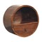 Homeroots 16" Chestnut Solid Wood Round One Drawer Floating Nightstand 651605 - alternate 5