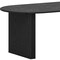Homeroots 67" Black Solid Wood Double Pedestal Base Oval Dining Table 712156 - alternate 4