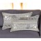 Homeroots Set of Two 12" X 20" Gray and Silver Striped Cowhide Lumbar Throw Pillows with Glitter, 2PK 544633 - alternate 1