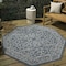 Jonathan Y Charleston Vintage Filigree Textured Weave Teal/Gray 5 ft Octagon Indoor/Outdoor Area Rug SMB106F-5TGN - alternate 1