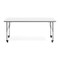 Flash Furniture Commercial Adjustable Height Rectangular Activity Table - Locking Casters-White XU-A2460-REC-WHT-T-P-CAS-GG - alternate 7