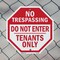 Signmission No Trespassing Do Not Enter Tenants, 10 Inch X 10 Inch, Plastic Sign OC-P-10-96 - alternate 5