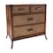 Hospitality Rattan Home Palm Cove 4-Drawer Split Chest with Glass 1102-5646-ATQ-GL - alternate 1