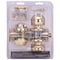 Prosource Deadbolt and Entry Lockset, Turnbutton Lock, Saturn Design, Polished Brass, 3 Grade, Brass B37B1-PS - alternate 3