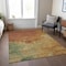 Homeroots 8' X 10' Terra Cotta Copper And Green Abstract Washable Indoor Outdoor Area Rug 604824 - alternate 6