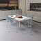 Leisuremod Opulent Modern Plastic Dining Side Chair with Chrome Metal Legs in Smoke, 4PK OC20TGR4 - alternate 5