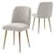 Homeroots Set of Two Beige and Gold Upholstered Fabric Dining Side Chairs 564816 - alternate 5