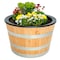 Real Wood Products 16.5 in. H X 26 in. W X 26 in. D Wood Half Wine Barrel Planter Natural G3054 - alternate 5