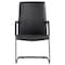 Leisuremod Evander Office Chair in Upholstered Leather and Iron Frame, Black EGO23BLL - alternate 3