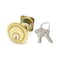 Ecs Hardware Durable Premium Rim Cylinder, 1-1/8 Inch, Keyed Alike, Schlage SC1 Keyway, US3, Bright Polished Brass ECSH-RC01-US3-SC1-KA5 - alternate 1
