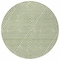 Homeroots 8' Sage And Ivory Round Geometric Washable Indoor Outdoor Area Rug 612096 - alternate 5