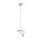 Z-Lite Realm Sphere 1 Light Pendant, Brushed Nickel/Matte Opal, 10.75 In W x 11.25 In H 7517P11-BN - alternate 2