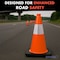 Traffic Kontrol 12in Traffic Safety Cone, 1.7Lbs, Orange, 4in Hi Intensity Reflective Collar, Bulk Pallet, 393PK TKTC-12-1.7-OR-1C-393 - alternate 4