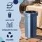 Happimess Fleur 25-Gal. Disposable Cardboard Trash Can and Recycling Bin, Tide Pool Blue/Denim Blue, 2PK HPM1302B-2SET - alternate 2