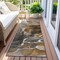 Homeroots 8' Runner Brown and Gray Abstract Washable Non Skid Indoor Outdoor Runner Rug 559434 - alternate 5