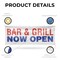 Signmission Bar and Grill Now Open, 24 Inch x 72 Inch, Vinyl Banner B-72-30478 - alternate 3