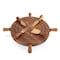 Picnic Time Family Of Brands Helmsman Lazy Susan Cheese Board with Tool Set, Acacia and Gold 904-11-512-000-0 - alternate 5