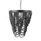 Homeroots Black Empire Three Light Metal and Beads Dimmable Chandelier 611355 - alternate 1