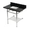 Kingston Brass 36-Inch Black Granite Console Sink with Brass Legs and Shelf, 8-Inch, 3-Hole KVPK36KBSQB6 - alternate 1