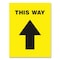 Avery Social Distancing Floor Decals, 8.5 x 11, This Way, Yellow Face, Black Graphics, 5PK 83022 - alternate 1