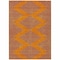 Homeroots 10' X 14' Orange And Blue Geometric Washable Indoor Outdoor Area Rug 598769 - alternate 4