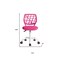 Homeroots Pink and White Adjustable Height Swivel Rolling Office Chair 719265 - alternate 5