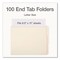 Pendaflex Manila End Tab Folders, 1/3-Cut Tabs: Assorted, Letter Size, 0.75" Expansion, Manila, 100PK 1007001 - alternate 3