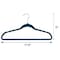 Elama Home 50 Piece Flocked Velvet Clothes Hangers with Stainless Steel Swivel Hooks in Blue HANGER50PIECEBLUE - alternate 5