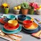 Gibson Home Gibson Color Speckle 12 Piece Mix and Match Double Bowl Dinnerware Set in 4 Assorted Colors 118379.12 - alternate 5