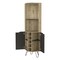 Homeroots 18in Brown and Black and Brown Corner Bar Cabinet With Eleven Shelves 488502 - alternate 5