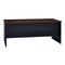 Hirsh Desk Pedestal, 36 in D X 29 1/2 in H, 72 in W X Steel, Black/Walnut 20535 - alternate 3