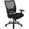 Office Star Big and Tall Chair Desk Chair, Adjustable Arms, 19-7/8" to 22-5/8" Height, Mesh, Black 75-37A773 - alternate 1